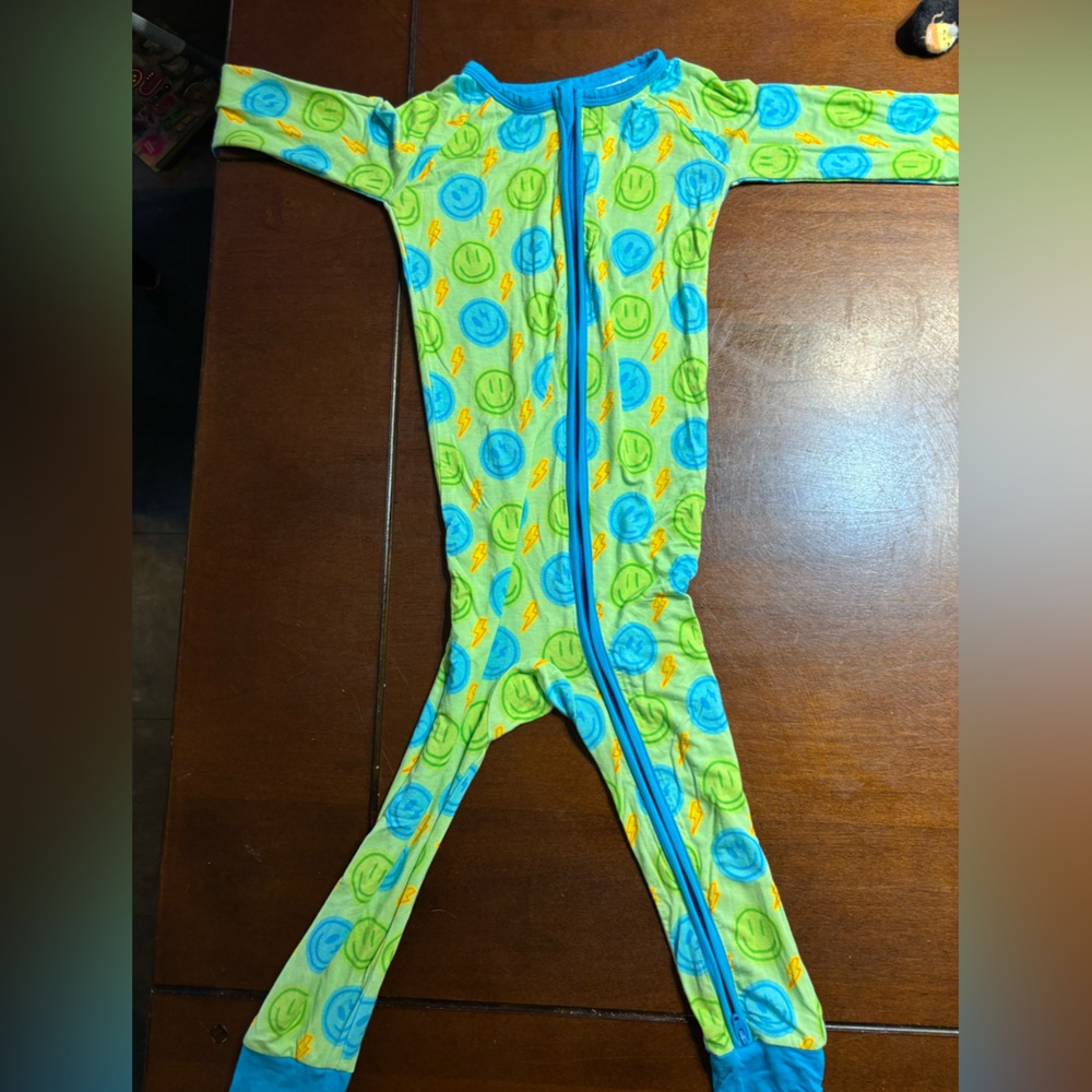 Colorful Baby Onesie with Smiley Print
